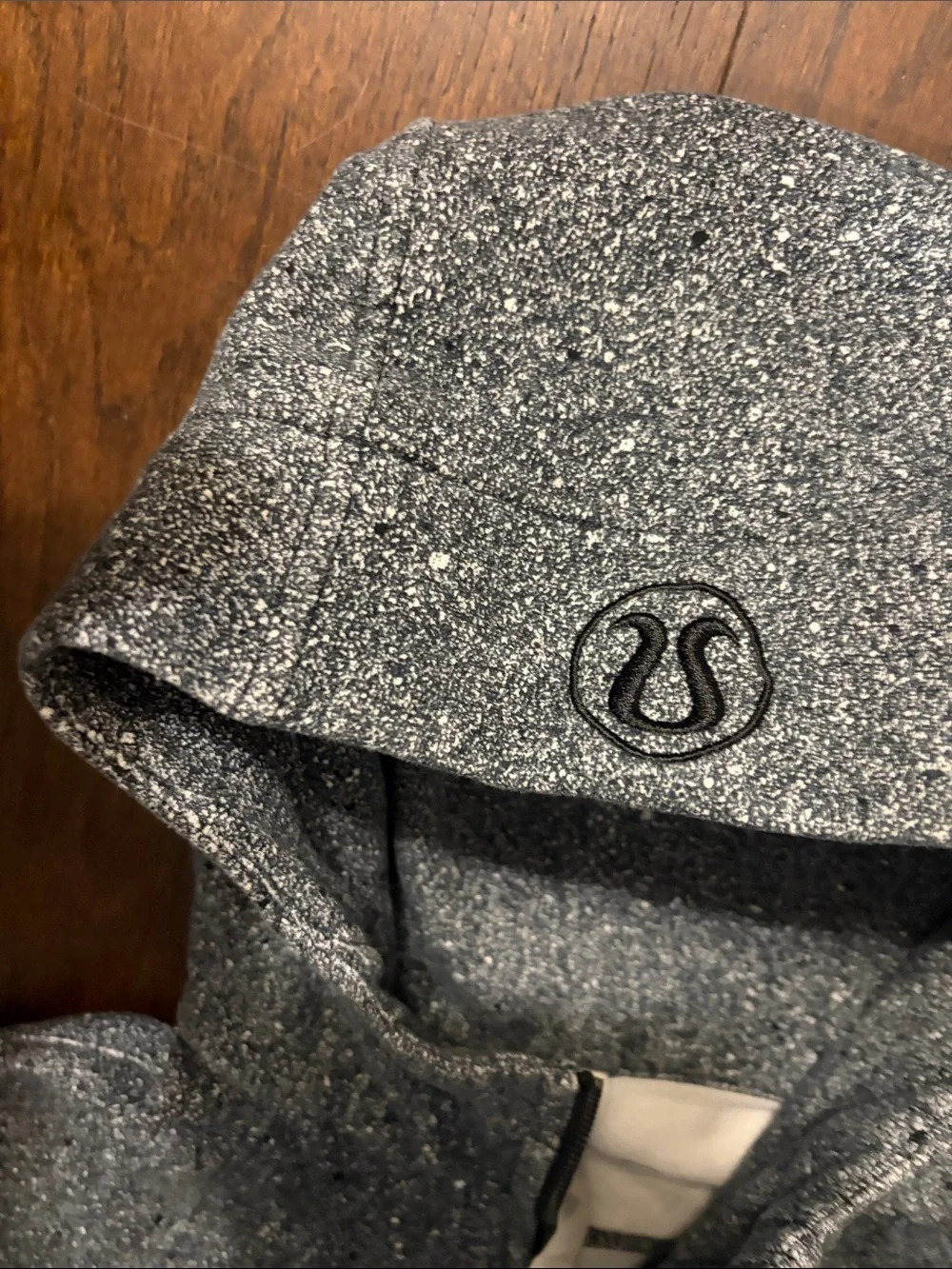 lululemon athletica Speckled Gray Hooded Zip Jacket Sz 10 like new